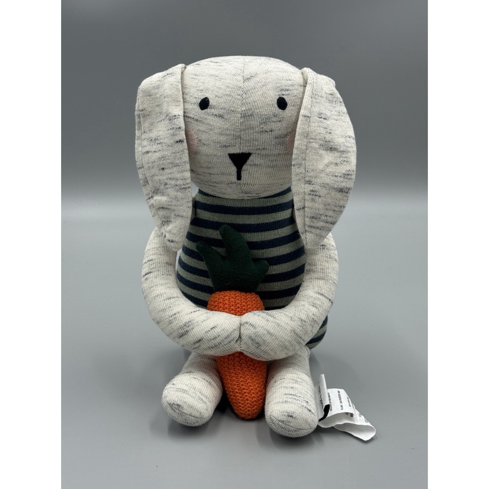 Universal Knitwears Plush Bunny Rabbit Holding Carrot 14" Stuffed Animal